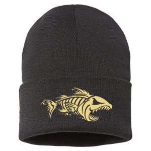 Bone Fish Skeleton Sustainable Knit Beanie