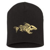 Bone Fish Skeleton Short Acrylic Beanie