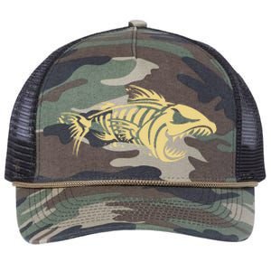 Bone Fish Skeleton Retro Rope Trucker Hat Cap