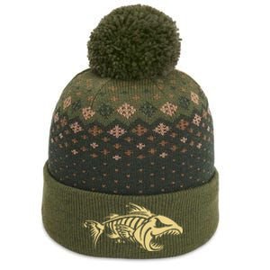 Bone Fish Skeleton The Baniff Cuffed Pom Beanie