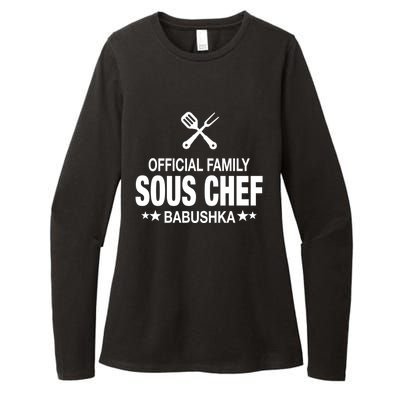 Babushka Family Sous Chef Funny Cooking Babushka Gift Womens CVC Long Sleeve Shirt