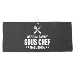 Babushka Family Sous Chef Funny Cooking Babushka Gift Large Microfiber Waffle Golf Towel