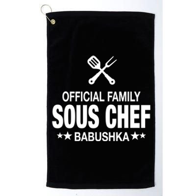 Babushka Family Sous Chef Funny Cooking Babushka Gift Platinum Collection Golf Towel