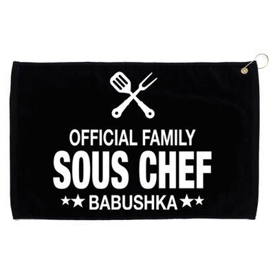 Babushka Family Sous Chef Funny Cooking Babushka Gift Grommeted Golf Towel