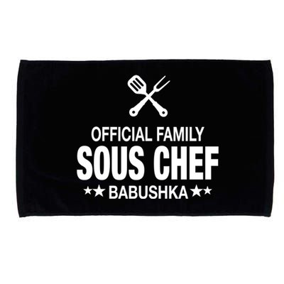 Babushka Family Sous Chef Funny Cooking Babushka Gift Microfiber Hand Towel