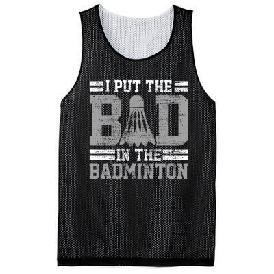 Badminton Funny Saying Player Gift Mesh Reversible Basketball Jersey Tank