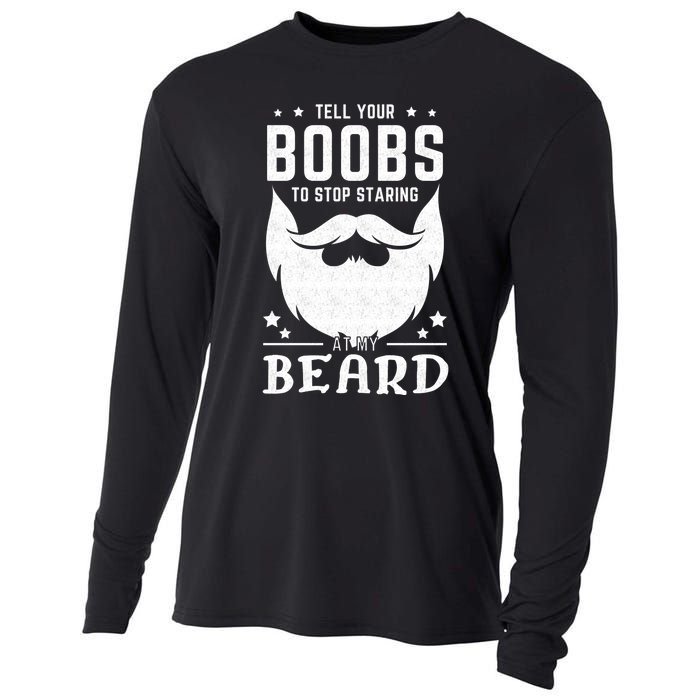 Beard Funny Saying Bearded Dirty Gift Idea Cooling Performance Long Sleeve Crew