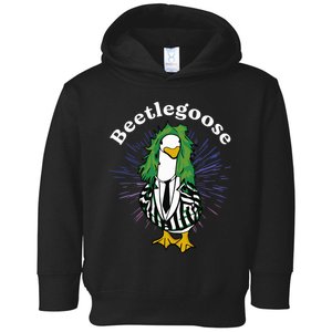 Beetlegoose Funny Silly Goose Spooky Design Toddler Hoodie