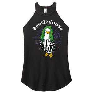 Beetlegoose Funny Silly Goose Spooky Design Women’s Perfect Tri Rocker Tank