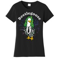 Beetlegoose Funny Silly Goose Spooky Design Women's T-Shirt