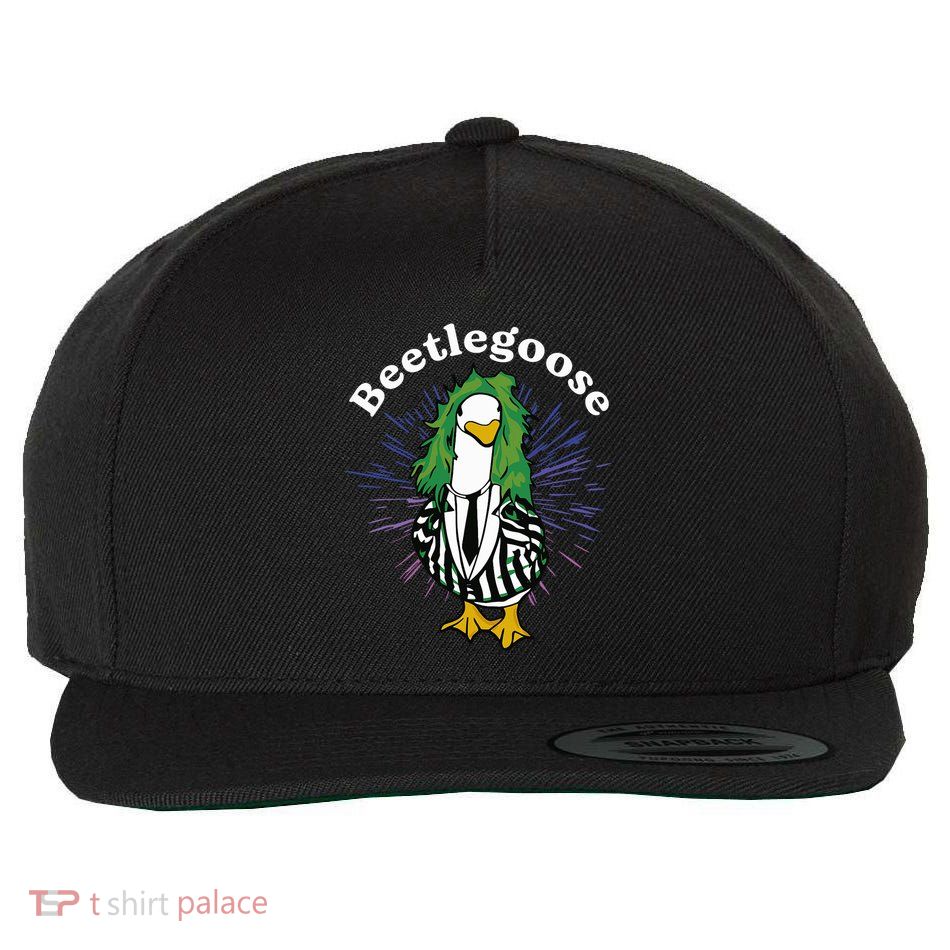 Beetlegoose Funny Silly Goose Spooky Design Wool Snapback Cap