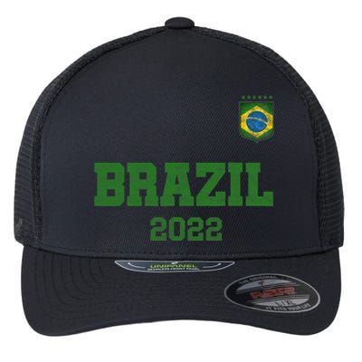 Brazil Flag Soccer Player Jersey Support Brazil Flexfit Unipanel Trucker Cap