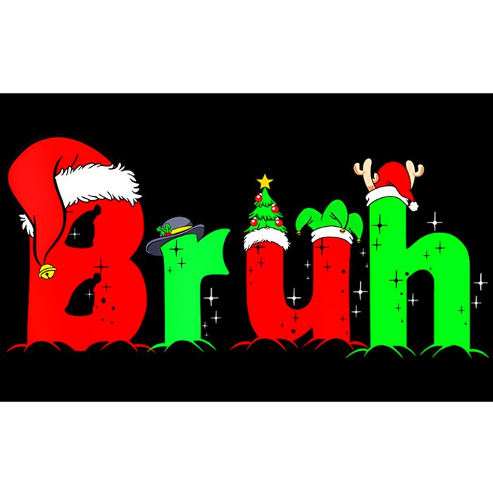 Bruh Funny Saying Bro Christmas Pajamas Xmas Bumper Sticker