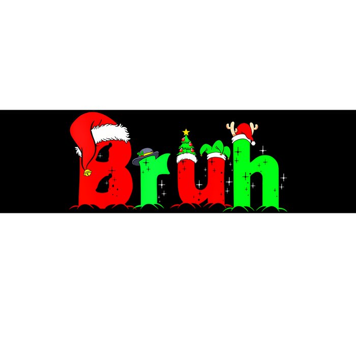 Bruh Funny Saying Bro Christmas Pajamas Xmas Bumper Sticker