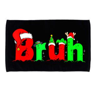 Bruh Funny Saying Bro Christmas Pajamas Xmas Microfiber Hand Towel