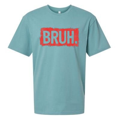 Bruh Funny Saying Meme Bro Boy Slang Sueded Cloud Jersey T-Shirt