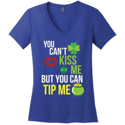 Bartender Funny St Patricks Day Waitress Waiter Server Gift Women's V-Neck T-Shirt