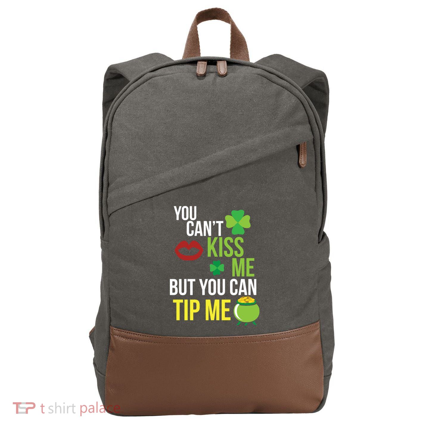 Bartender Funny St Patricks Day Waitress Waiter Server Gift Cotton Canvas Backpack