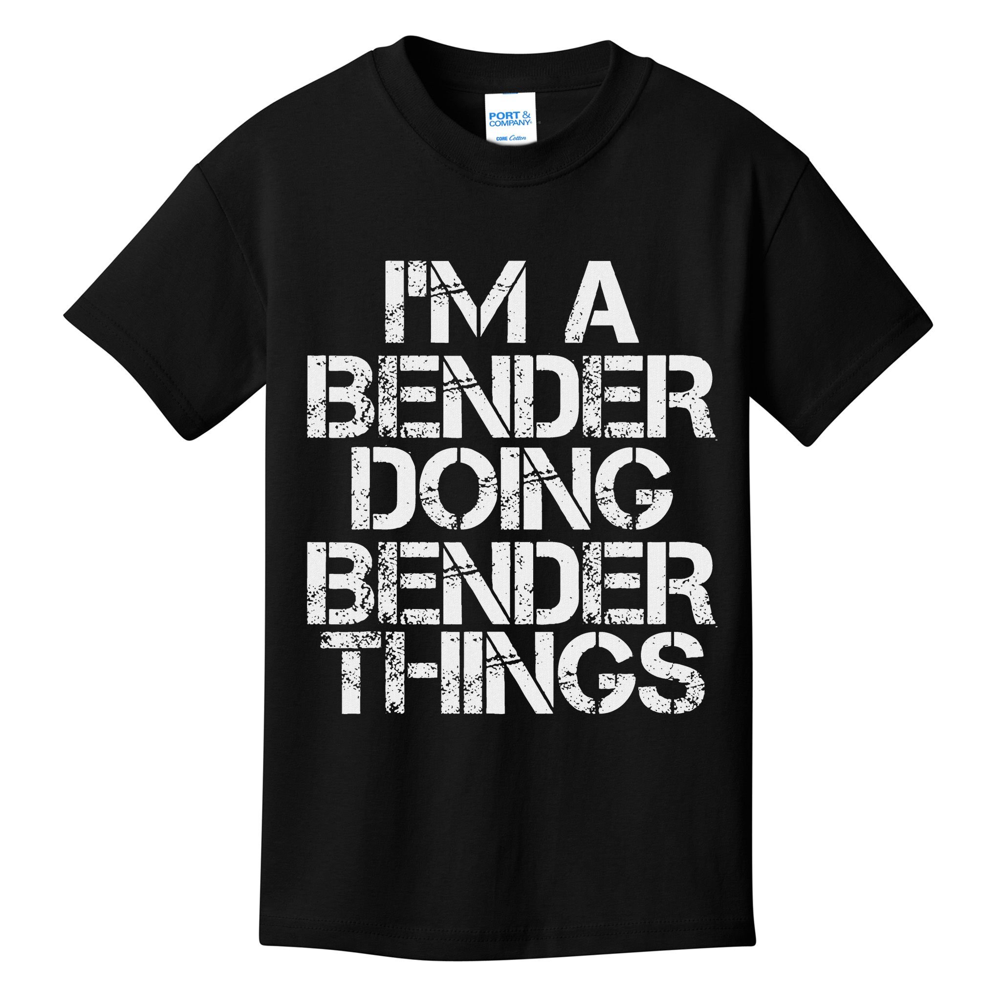 Bender Funny Surname Family Tree Birthday Reunion Gift Idea Kids T-Shirt