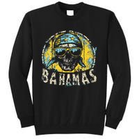 Bahamas Flag Skull Skeleton Vintage Country Cruise Family Tall Sweatshirt