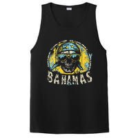 Bahamas Flag Skull Skeleton Vintage Country Cruise Family PosiCharge Competitor Tank