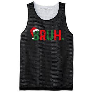 Bruh Funny Saying Bro Christmas Pajamas Xmas Gift Mesh Reversible Basketball Jersey Tank