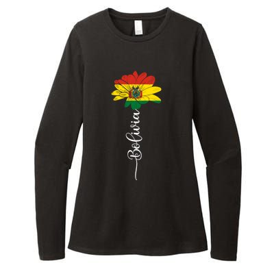 Bolivia Flag Sunflower Vintage Bolivians Lover Taiwan Funny Gift Womens CVC Long Sleeve Shirt