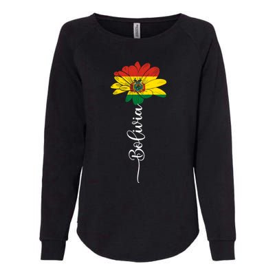 Bolivia Flag Sunflower Vintage Bolivians Lover Taiwan Funny Gift Womens California Wash Sweatshirt