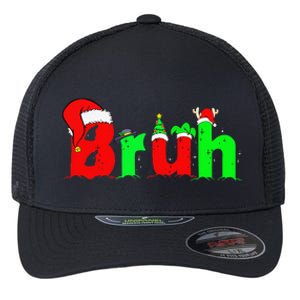 Bruh Funny Saying Bro Christmas Pajamas Xmas Flexfit Unipanel Trucker Cap