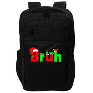 Bruh Funny Saying Bro Christmas Pajamas Xmas Impact Tech Backpack