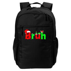 Bruh Funny Saying Bro Christmas Pajamas Xmas Daily Commute Backpack