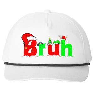 Bruh Funny Saying Bro Christmas Pajamas Xmas Snapback Five-Panel Rope Hat