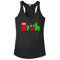 Bruh Funny Saying Bro Christmas Pajamas Xmas Ladies PosiCharge Competitor Racerback Tank