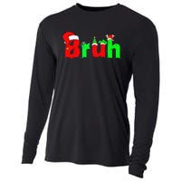 Bruh Funny Saying Bro Christmas Pajamas Xmas Cooling Performance Long Sleeve Crew