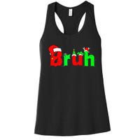 Bruh Funny Saying Bro Christmas Pajamas Xmas Women's Racerback Tank