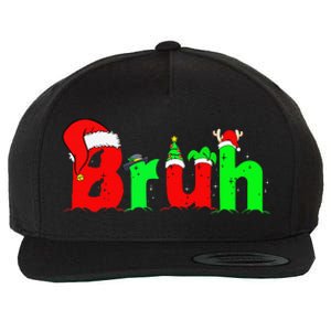 Bruh Funny Saying Bro Christmas Pajamas Xmas Wool Snapback Cap