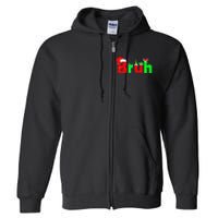 Bruh Funny Saying Bro Christmas Pajamas Xmas Full Zip Hoodie