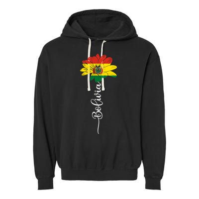 Bolivia Flag Sunflower Vintage Bolivians Lover Taiwan Funny Gift Garment-Dyed Fleece Hoodie