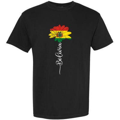 Bolivia Flag Sunflower Vintage Bolivians Lover Taiwan Funny Gift Garment-Dyed Heavyweight T-Shirt