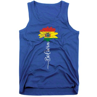 Bolivia Flag Sunflower Vintage Bolivians Lover Taiwan Funny Gift Tank Top