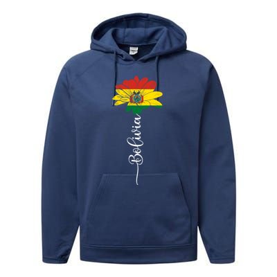 Bolivia Flag Sunflower Vintage Bolivians Lover Taiwan Funny Gift Performance Fleece Hoodie