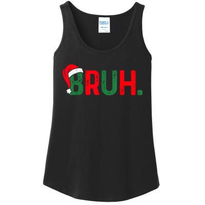 Bruh Funny Saying Bro Teens Boy Christmas Pajamas Xmas Ladies Essential Tank