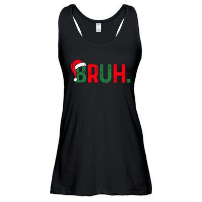 Bruh Funny Saying Bro Teens Boy Christmas Pajamas Xmas Ladies Essential Flowy Tank