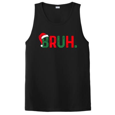 Bruh Funny Saying Bro Teens Boy Christmas Pajamas Xmas PosiCharge Competitor Tank