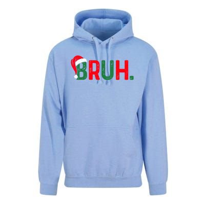 Bruh Funny Saying Bro Teens Boy Christmas Pajamas Xmas Unisex Surf Hoodie