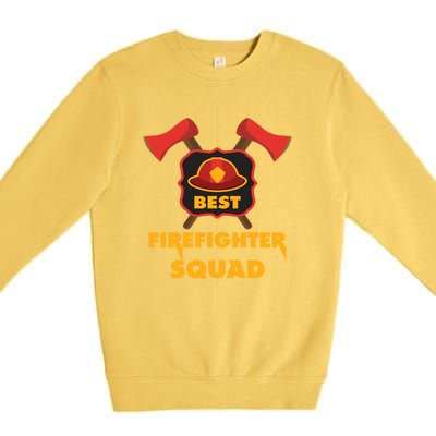 Best Firefighter Squad Fire Meaningful Gift Premium Crewneck Sweatshirt