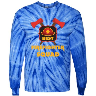 Best Firefighter Squad Fire Meaningful Gift Tie-Dye Long Sleeve Shirt