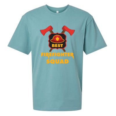 Best Firefighter Squad Fire Meaningful Gift Sueded Cloud Jersey T-Shirt