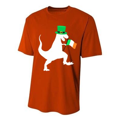  Boy Funny Saint Patricks Day Dinosaur TRex for Performance Sprint T-Shirt