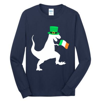  Boy Funny Saint Patricks Day Dinosaur TRex for Tall Long Sleeve T-Shirt